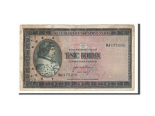 Czechoslovakia, 1000 Korun, 1945, Undated, KM:65a, VF(20-25)