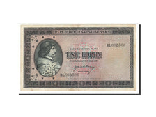 Billet, Tchécoslovaquie, 1000 Korun, 1945, Undated, KM:65a, TTB