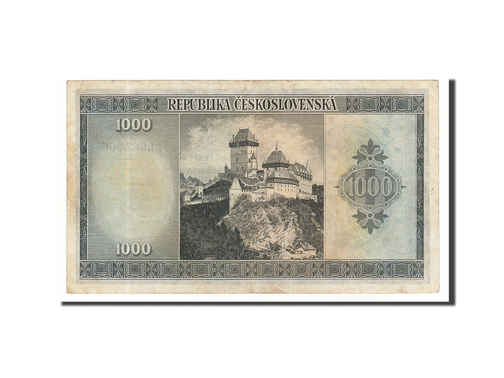 Banknote, Czechoslovakia, 1000 Korun, 1945, Undated, KM:65a, EF(40-45)