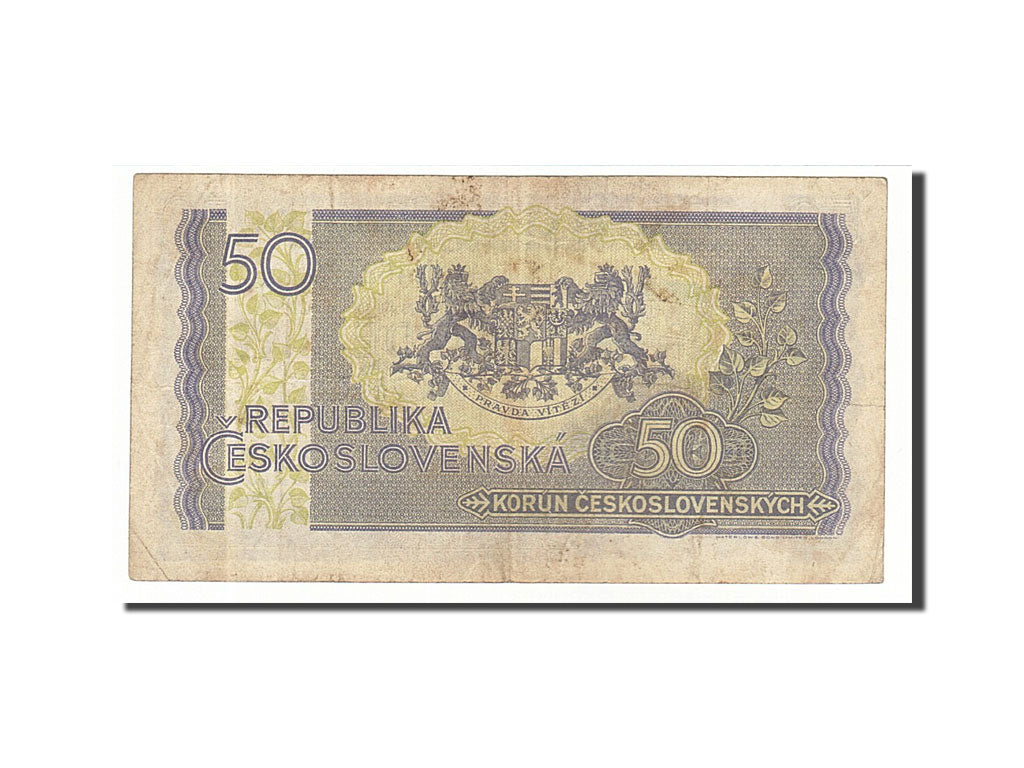 Banknote, Czechoslovakia, 50 Korun, 1945, Undated, KM:62a, VF(20-25)