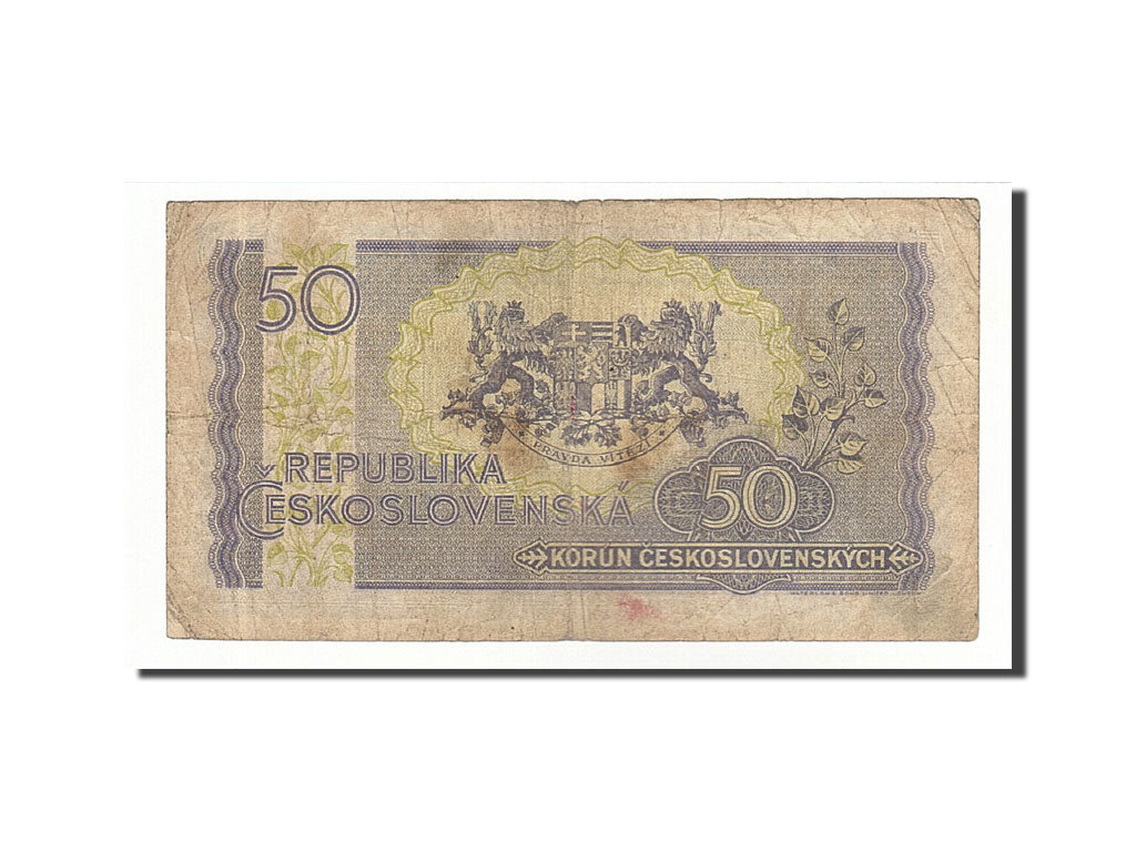 Banknote, Czechoslovakia, 50 Korun, 1945, Undated, KM:62a, VF(20-25)
