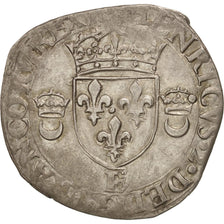 Moneda, Francia, Douzain aux croissants, 1550, Tours, BC+, Vellón, Sombart:4380