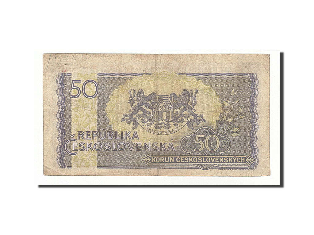 Czechoslovakia, 50 Korun, 1945, Undated, KM:62a, VF(20-25)