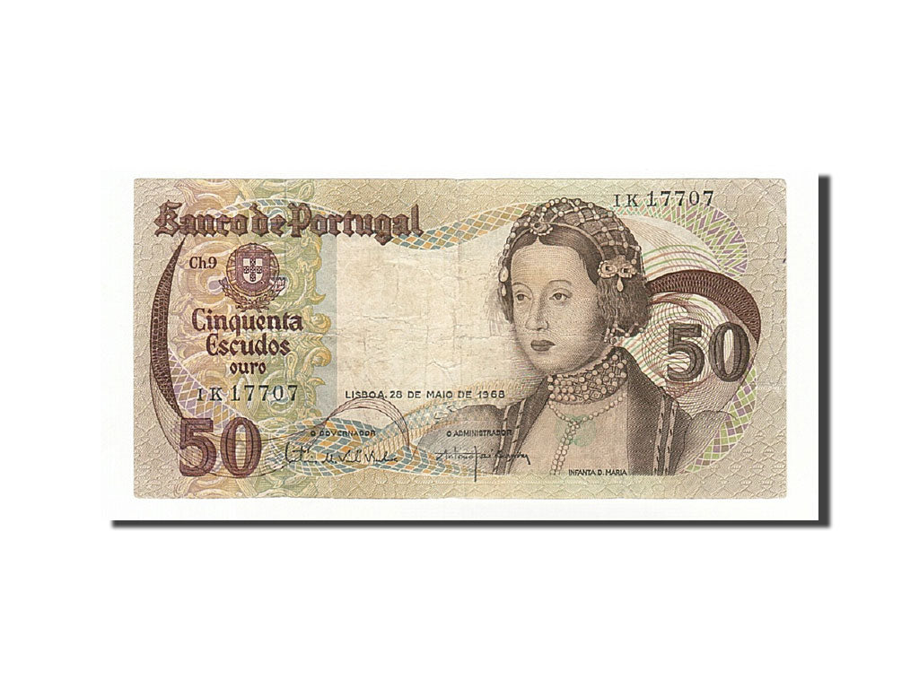 Banconote, Portogallo, 50 Escudos, 1968, KM:174a, 1968-05-28, MB+
