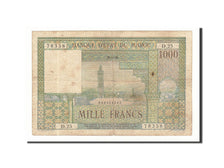 Morocco, 1000 Francs, 1948-1951, KM:47, 1956-11-15, VF(20-25)