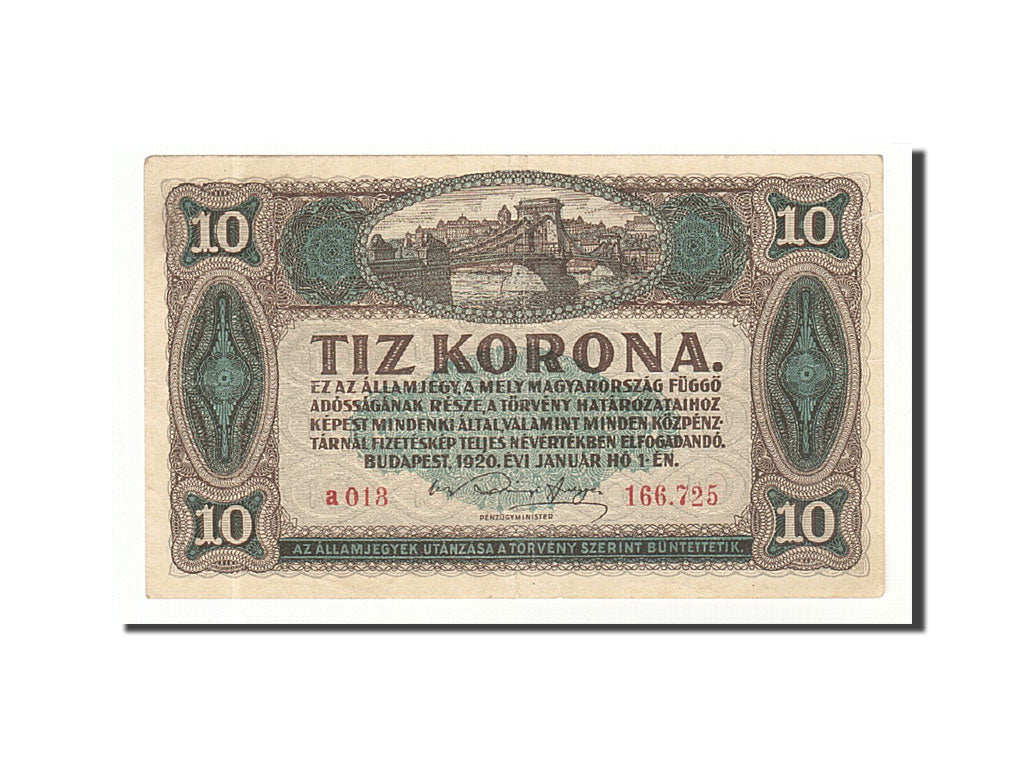 Hungary, 10 Korona, 1920, KM:60, 1920-01-01, EF(40-45)