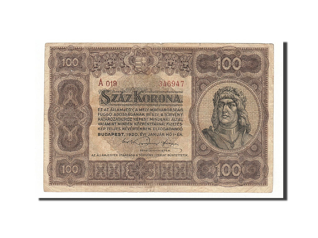 Hungary, 100 Korona, 1920, KM:63, 1920-01-01, EF(40-45)
