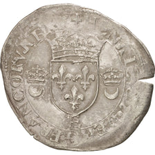 France, Douzain aux croissants, 1551, Tours, VF(20-25), Billon, Sombart:4380