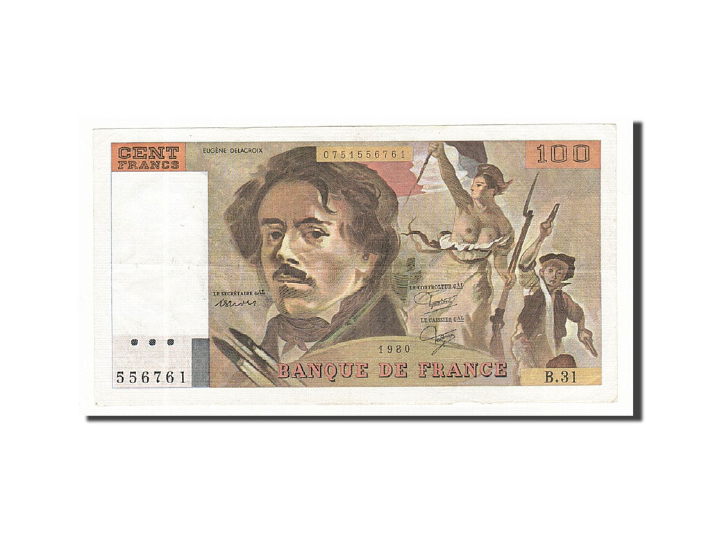 France, 100 Francs, 1980, 1980, KM:154b, TTB, Fayette:69.4a