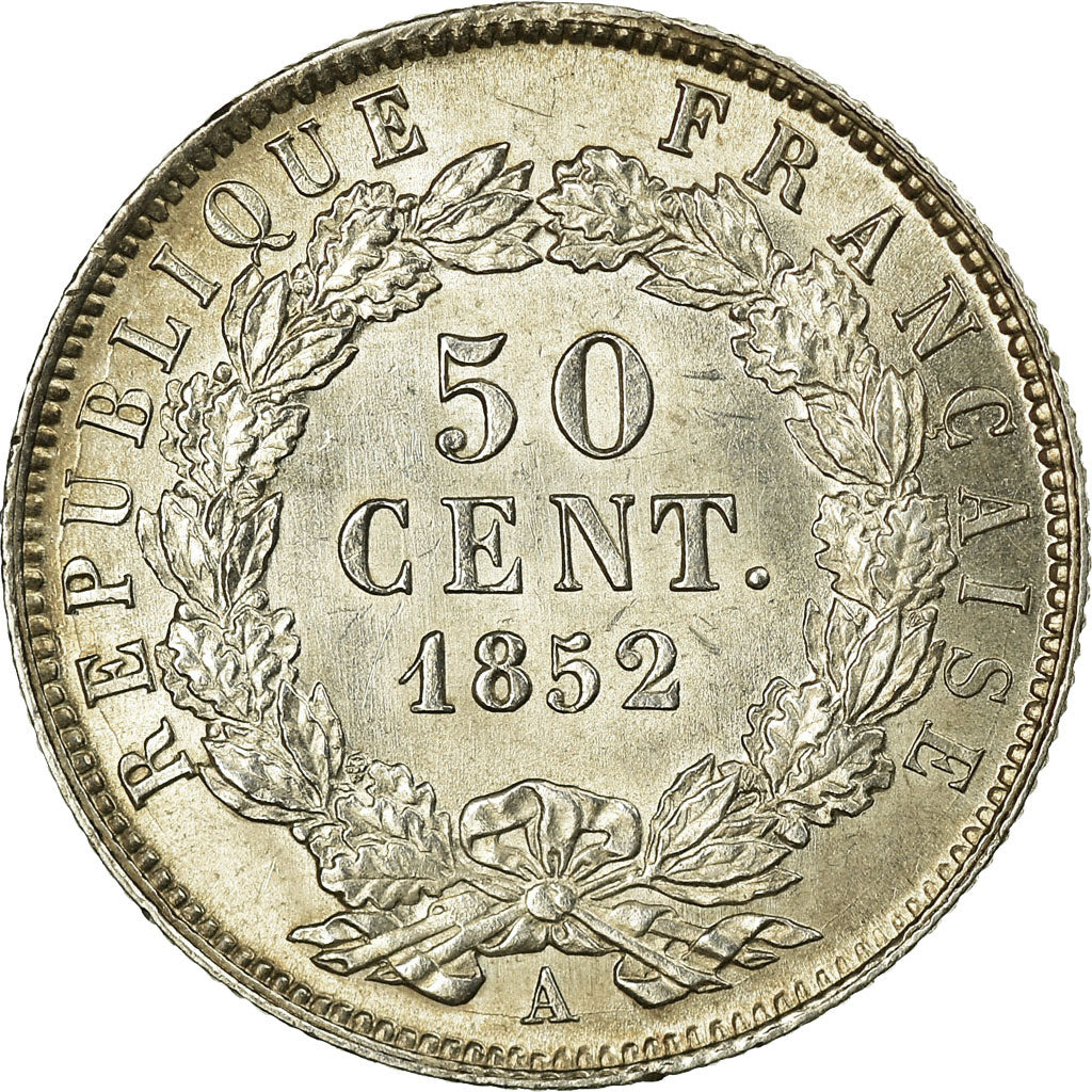 Münze, Frankreich, Napoléon III, 50 Centimes, 1852, Paris, VZ, Silber, KM:793