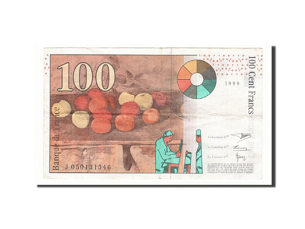 France, 100 Francs, 1998, KM:158a, 1998, EF(40-45), Fayette:74.2