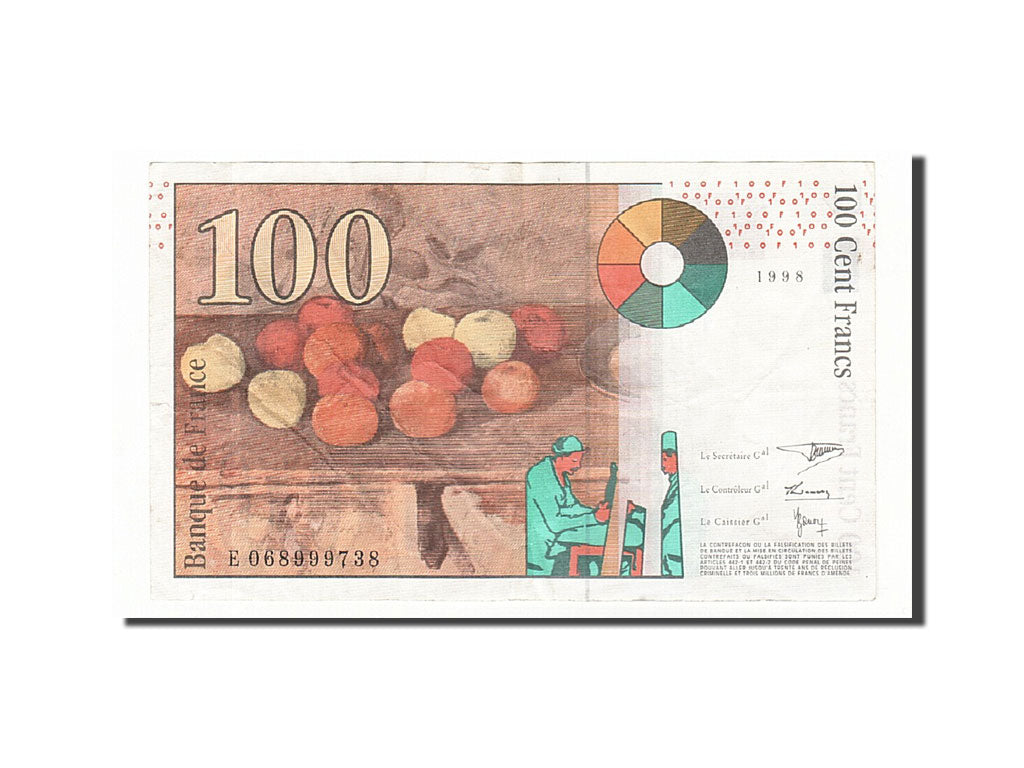 Biljet, Frankrijk, 100 Francs, 1998, 1998, TTB, Fayette:74.2, KM:158a