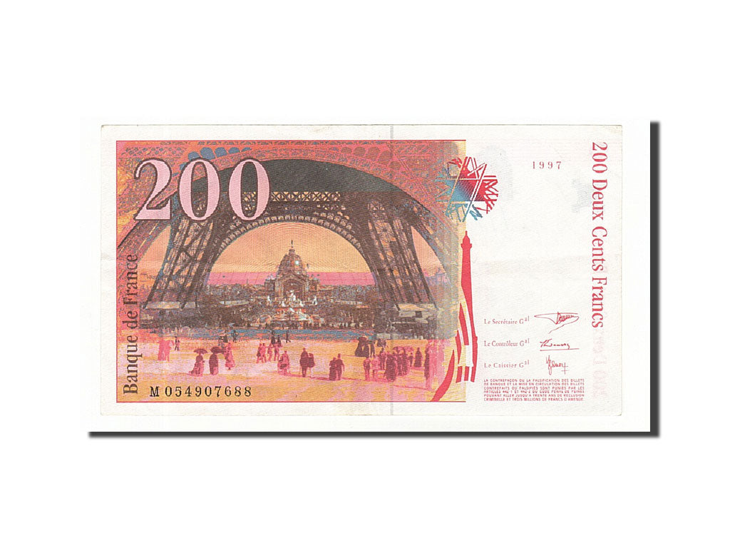 France, 200 Francs, 1997, KM:159b, 1997, AU(50-53), Fayette:75.4b