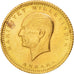 Turkey, 25 Kurush, 1974, Ankara, AU(55-58), Gold, KM:851
