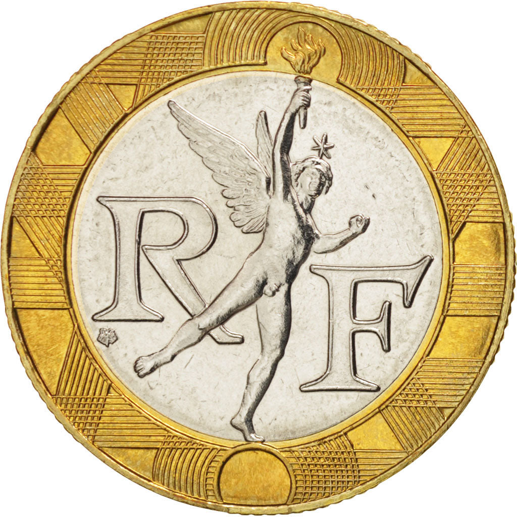 France, Génie, 10 Francs, 1994, MS(65-70), Aluminum-Bronze, KM:964.2, Gadoury827