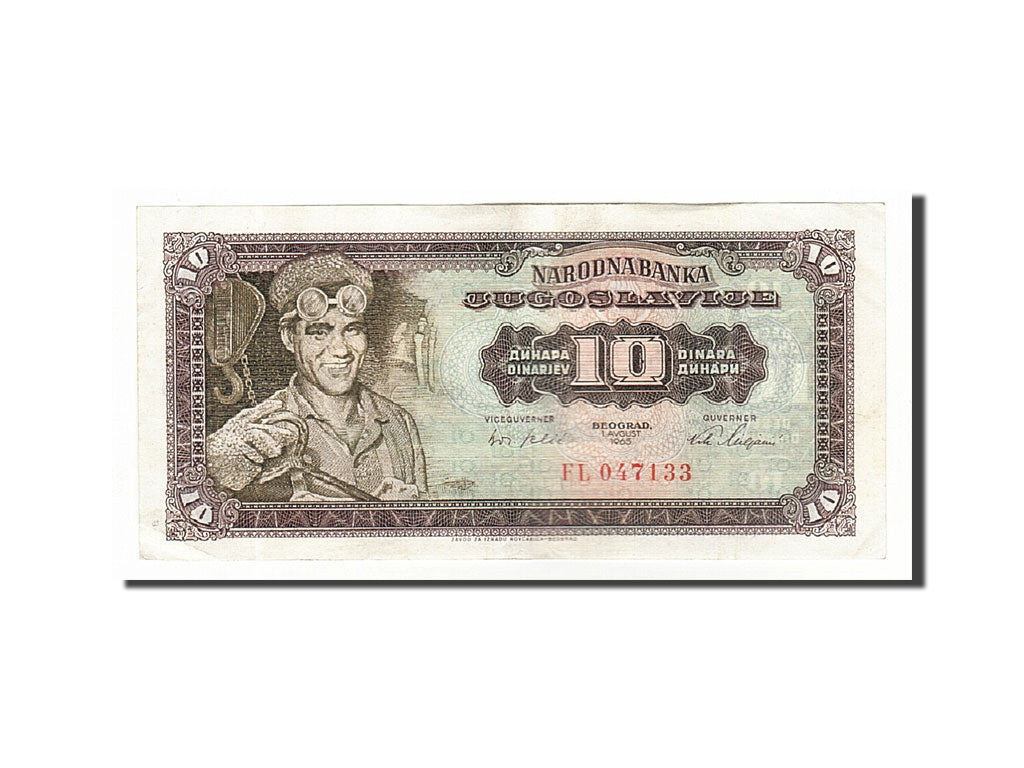 Yugoslavia, 10 Dinara, 1965, KM:78a, 1965-08-01, EF(40-45)