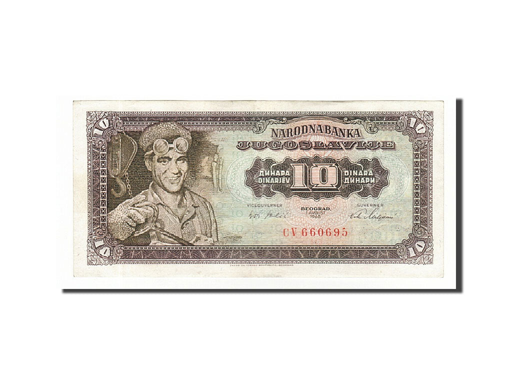 Yugoslavia, 10 Dinara, 1965, KM:78a, 1965-08-01, EF(40-45)