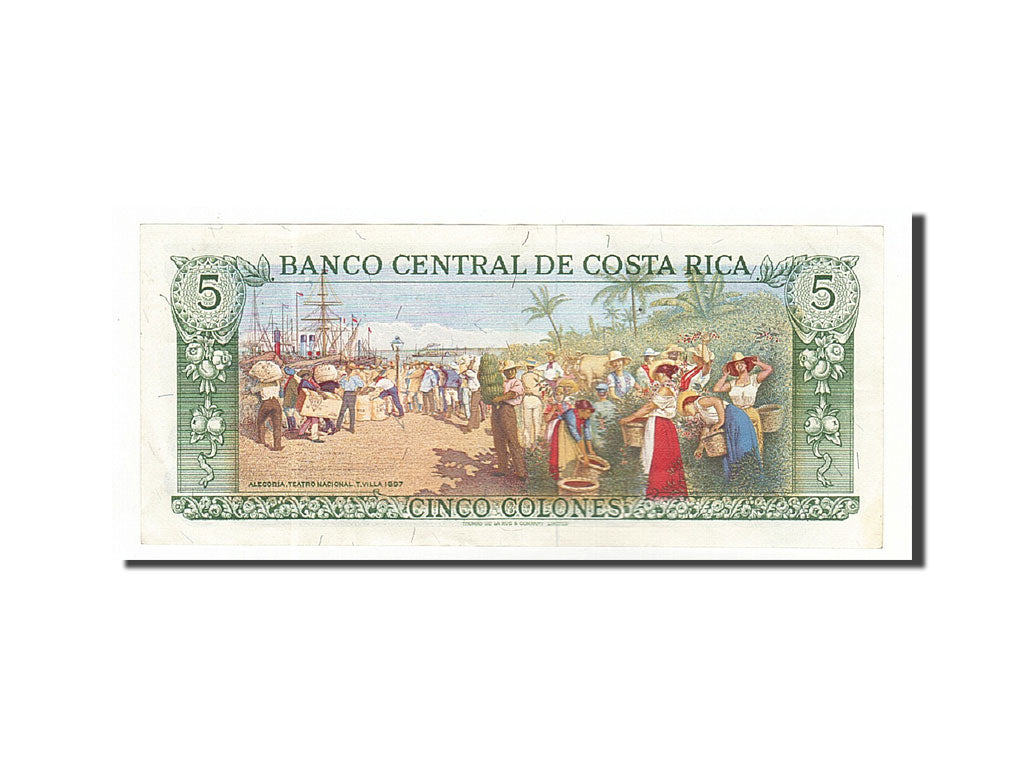 Banknote, Costa Rica, 5 Colones, 1968-1972, 1970-06-30, KM:236b, EF(40-45)