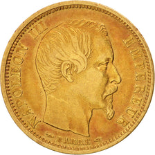 France, Napoleon III, 10 Francs, 1854, Paris, EF(40-45), Gold, KM 784.2