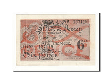 Billete, 6 Pence, 1941, Jersey, KM:1a, Undated (1941-1942), MBC+