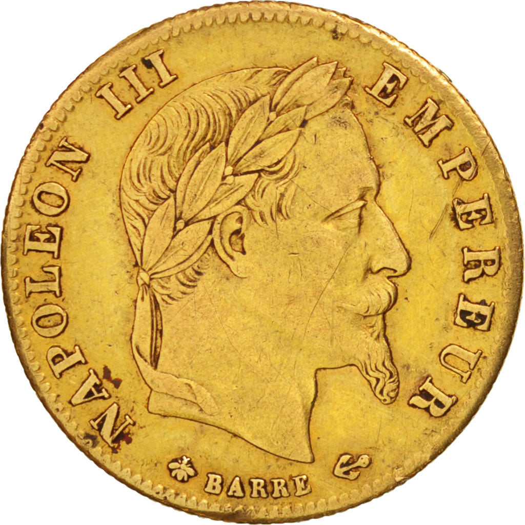 France, Napoleon III, 5 Francs, 1866, Paris, EF(40-45), Gold, KM 803.1