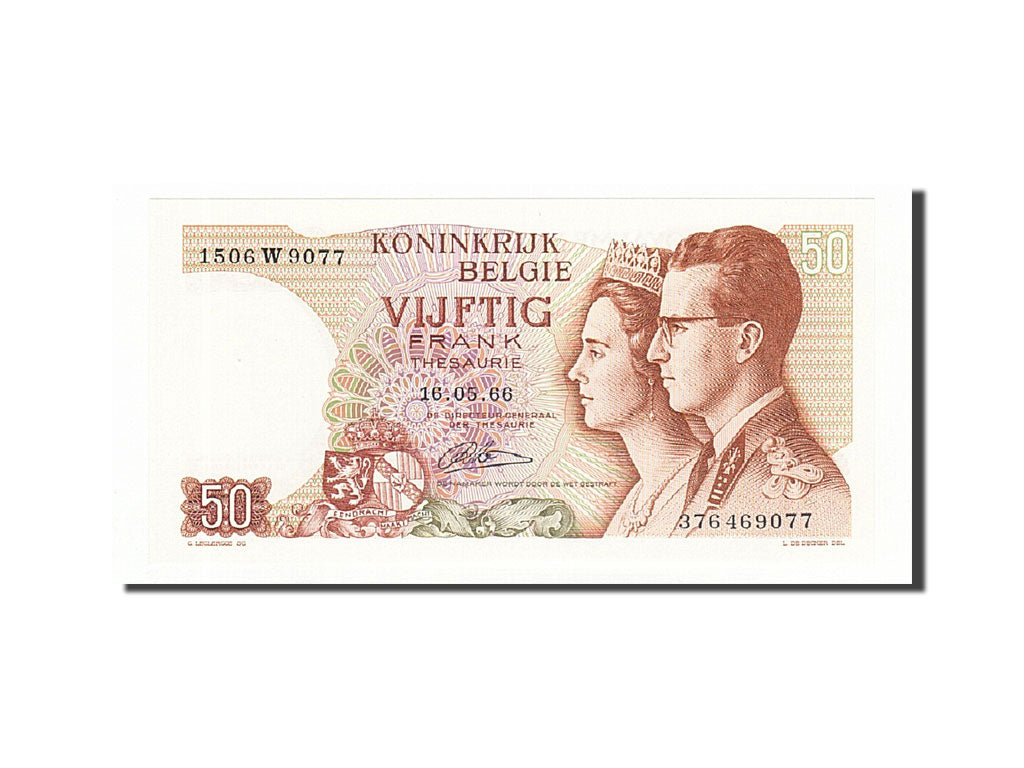 Belgium, 50 Francs, 1964-1966, KM:139, 1966-05-16, UNC(65-70)