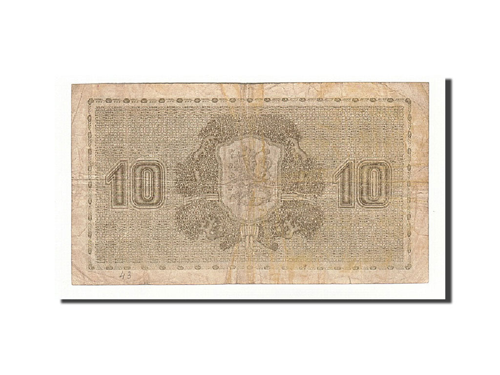 Finland, 10 Markkaa, 1922, KM:43, 1922, VF(20-25)