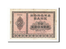 Banknote, Norway, 2 Kroner, 1940, 1944, KM:16a1, VF(30-35)
