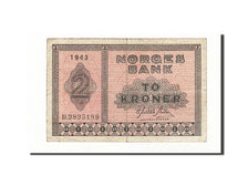 Norvegia, 2 Kroner, 1940, KM:16a2, 1943, MB+