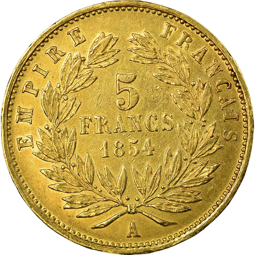 Coin, France, Napoleon III, Napoléon III, 5 Francs, 1854, Paris, EF(40-45)