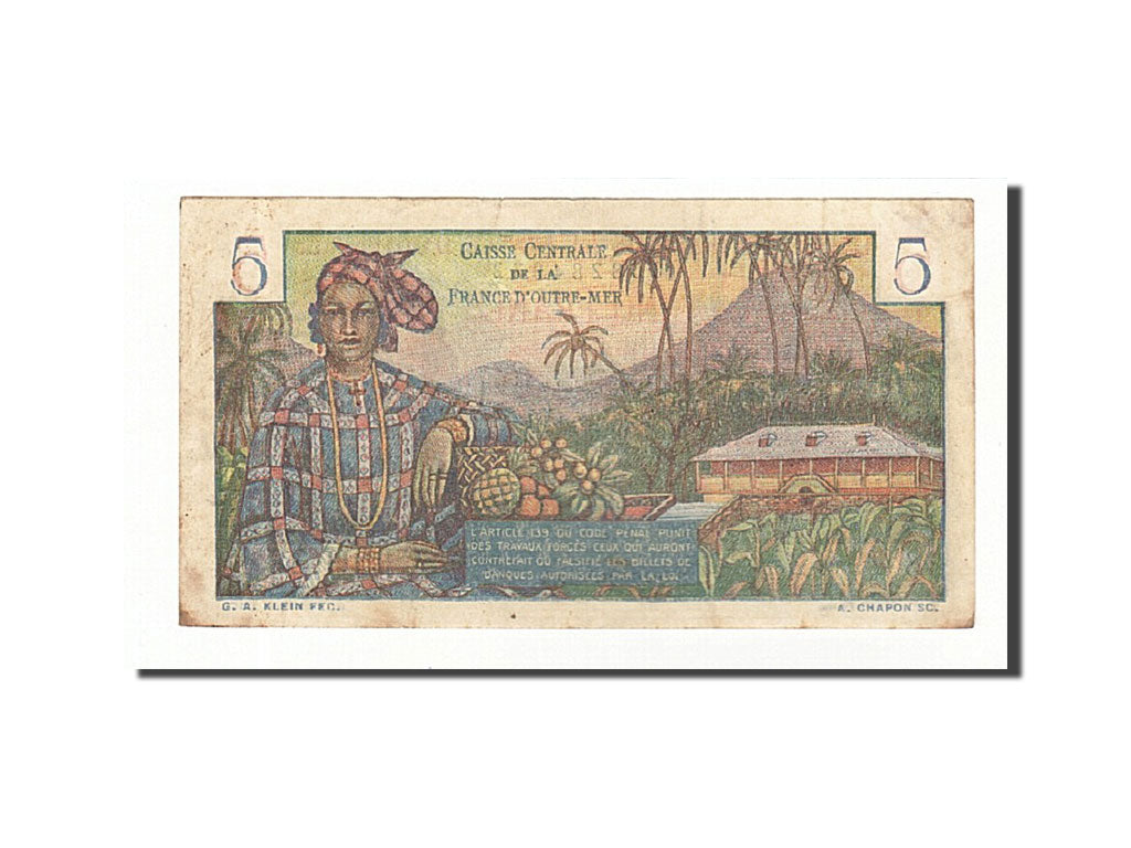 Afrique-Équatoriale française, 5 Francs, 1947, KM:20b, non daté, TB