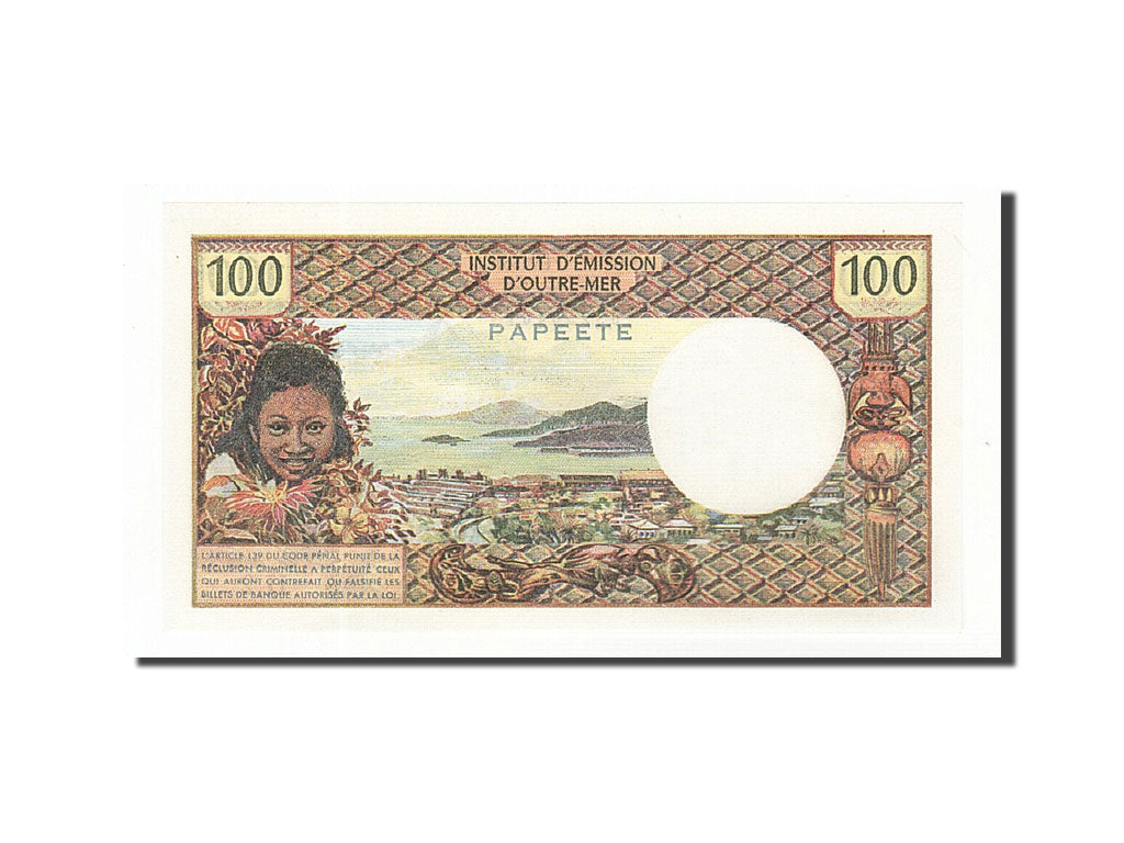 Banknote, Tahiti, 100 Francs, 1969-1971, Undated (1971), KM:24a, UNC(65-70)