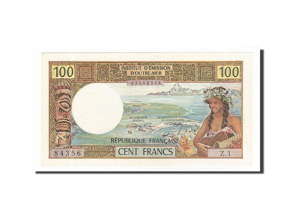 Tahiti, 100 Francs, 1969-1971, KM:24b, Undated (1973), UNC(60-62)