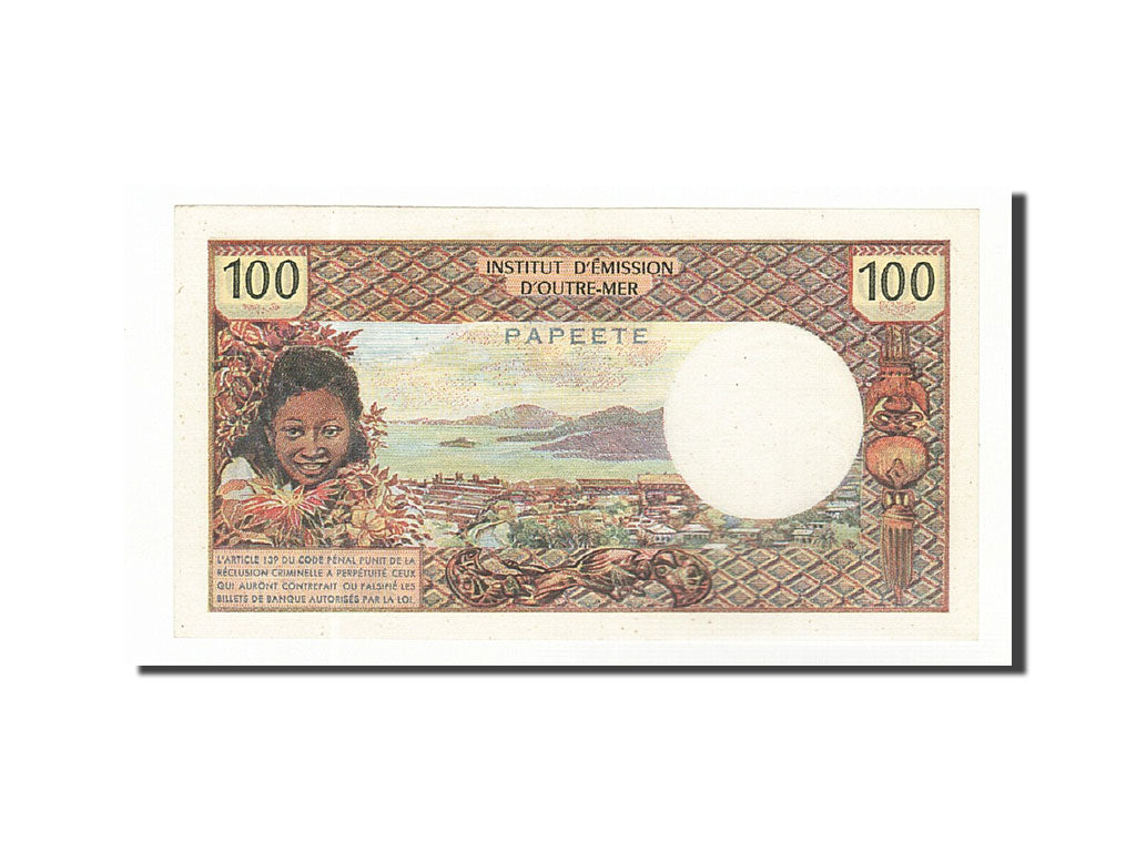 Tahiti, 100 Francs, 1969-1971, KM:24b, Undated (1973), UNC(60-62)