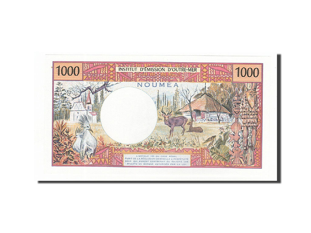 New Caledonia, 1000 Francs, 1971, KM:64b, Undated (1983), UNC(65-70)