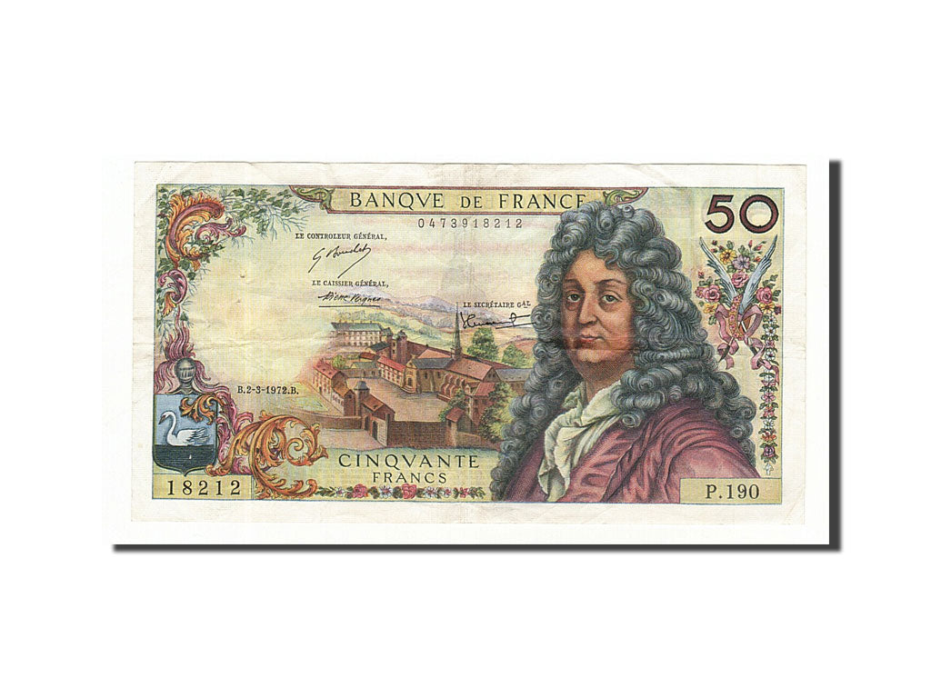 France, 50 Francs, 1972, KM:148d, 1972-03-02, EF(40-45), Fayette:64.20