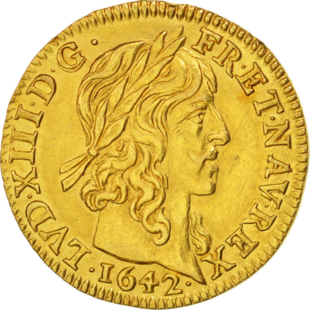 Francia, Louis XIII, 1/2 Louis d'or, 1/2 Louis d'or, 1642, Paris, SPL-, Oro,...