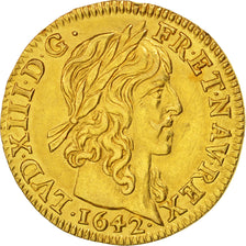 Francia, Louis XIII, 1/2 Louis d'or, 1/2 Louis d'or, 1642, Paris, SPL-, Oro,...