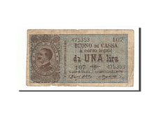 Italy, 1 Lira, 1914, KM:36a, 1914-08-19, VF(20-25)