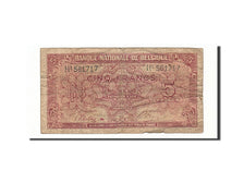 Biljet, België, 5 Francs-1 Belga, 1943-1945, 1943-02-01, KM:121, B+