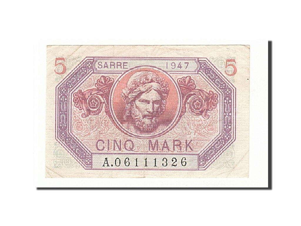 Saar, 5 Mark, 1947, KM:5, 1947, EF(40-45), Fayette: VF 46.1