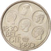Belgium, 500 Frank, 1980, Brussels, AU(55-58), Silver Clad Copper, KM 162