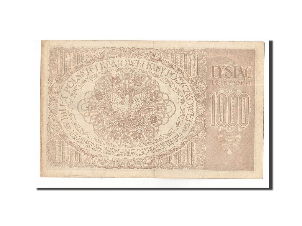Poland, 1000 Marek, 1919, KM:22d, 1919-05-17, AU(55-58)