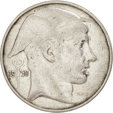 Belgio, 20 Francs, 20 Frank, 1950, MB+, Argento, KM:140.1