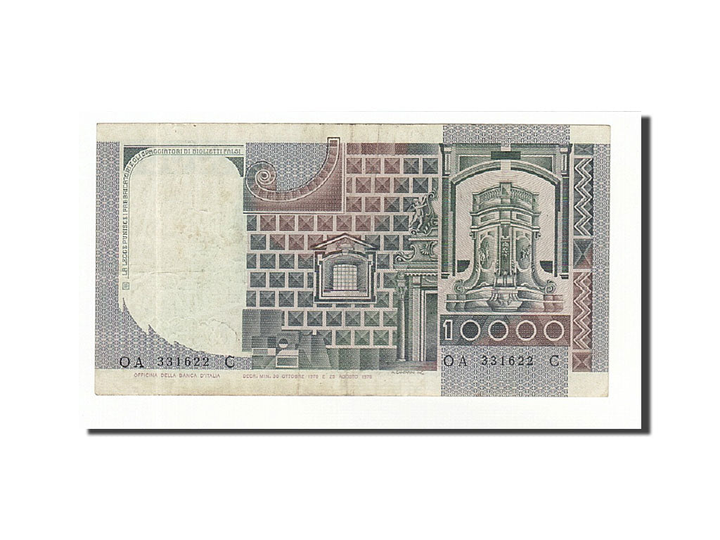 Banconote, Italia, 10,000 Lire, 1976-1979, KM:106a, 1976-11-30, MB+