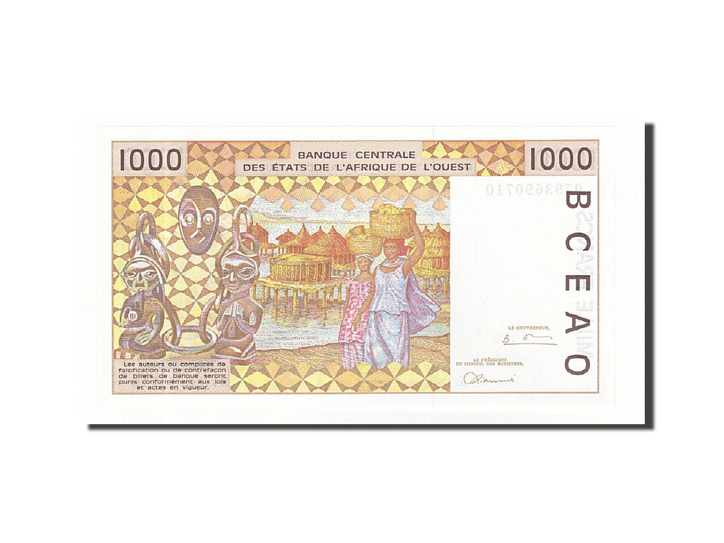 Banknote, West African States, 1000 Francs, 1991-1992, 1997, KM:711Kg