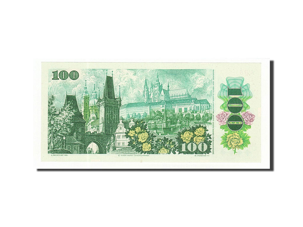 Czechoslovakia, 100 Korun, 1989, KM:97, 1989, UNC(65-70)