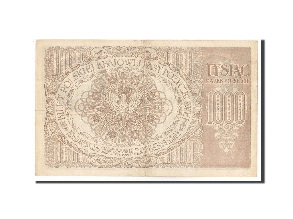Poland, 1000 Marek, 1919, KM:22d, 1919-05-17, AU(50-53)