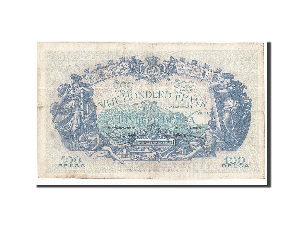 Belgique, 500 Francs-100 Belgas, 1938, KM:109, 1938-07-07, TB+