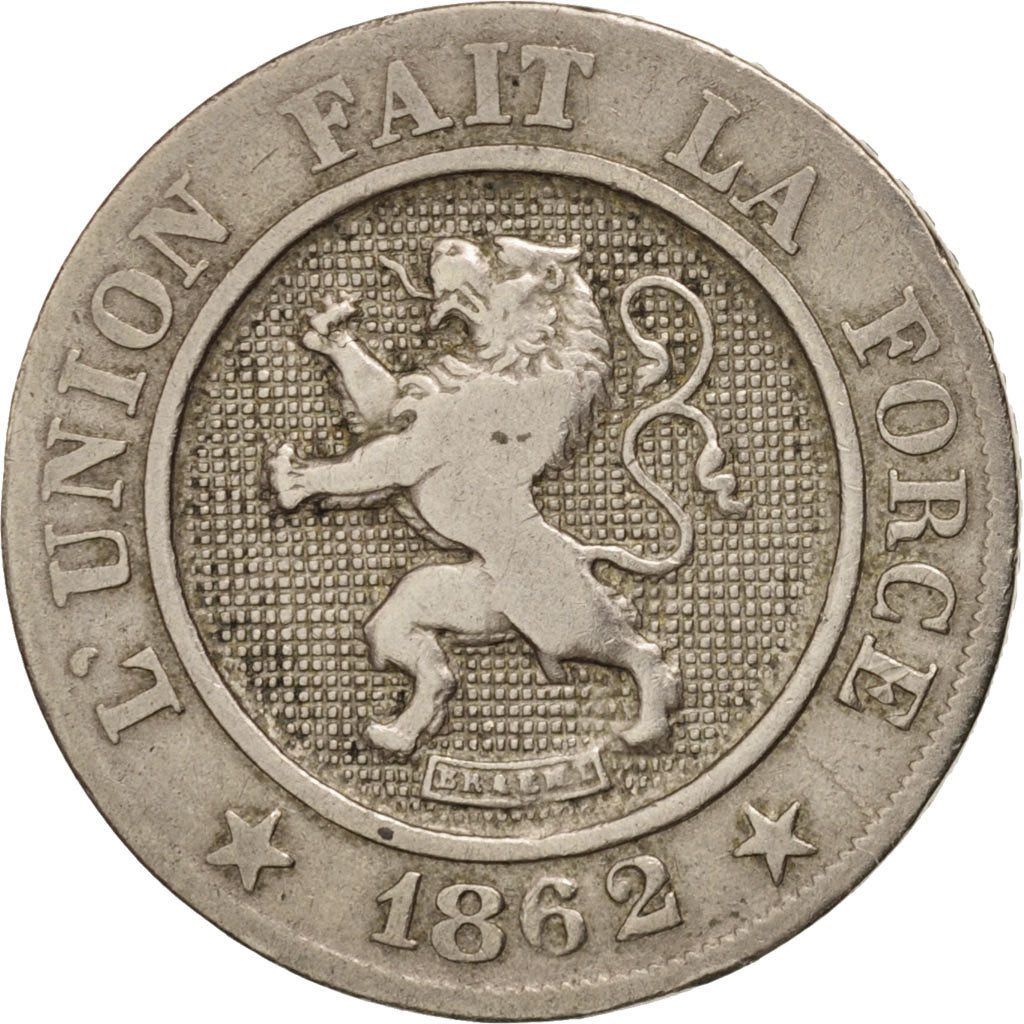Belgium, Leopold I, 5 Centimes, 1862, VF(30-35), Copper-nickel, KM:21